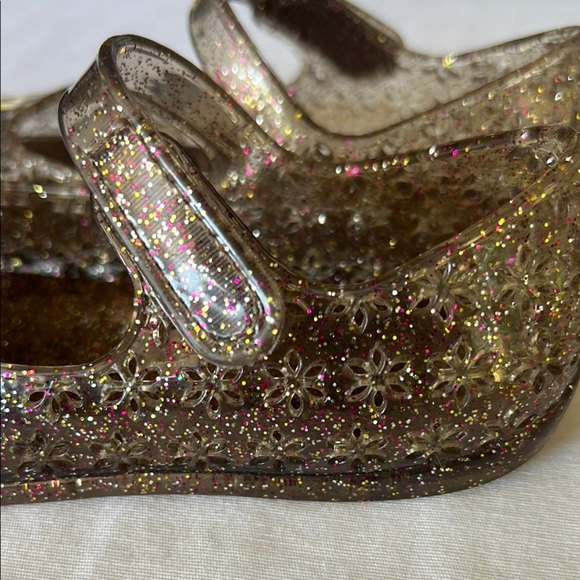 Source Unknown Brown/ pink Glitter Dress Shoes mini Melissa style #201 - Picture 4 of 11